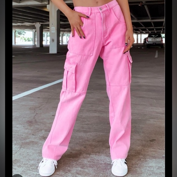 Vici Pants - Baevely Pink Cargo Pants from Vici in Size Large
